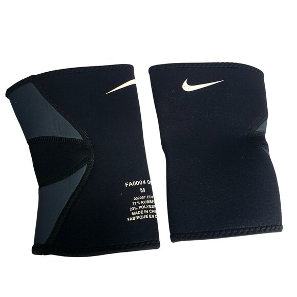 Nike Pro Neoprene Knee Sleeves M Black & Grey Max Support Football 2 Sleeves - Picture 4 of 5